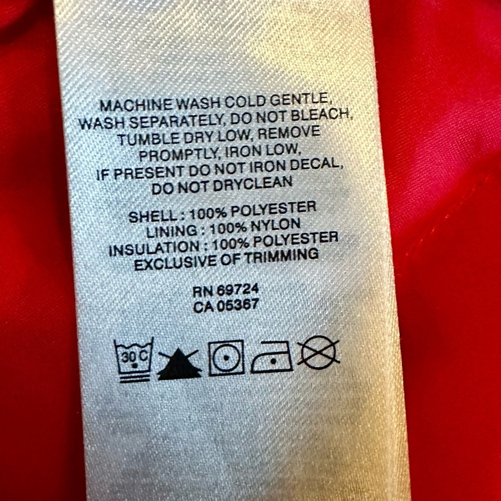 Columbia Girls' Powder Lite Red Puffer Jacket with Hood Size XL (18/20) - Picture 14 of 14